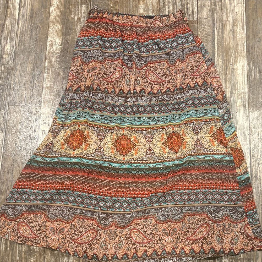 Annabelle Vibrant Patterned Maxi Skirt